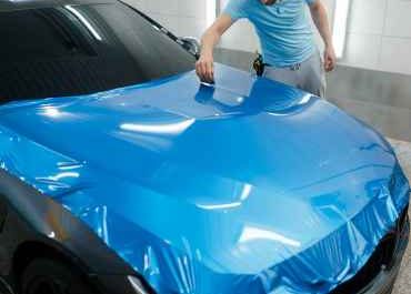 Car coating with sticker